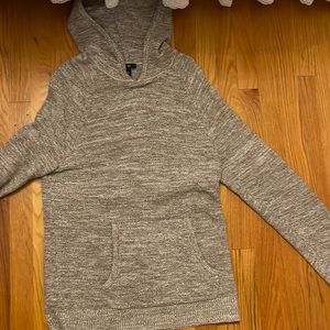 Men’s gap knit hooded sweatshirt brown